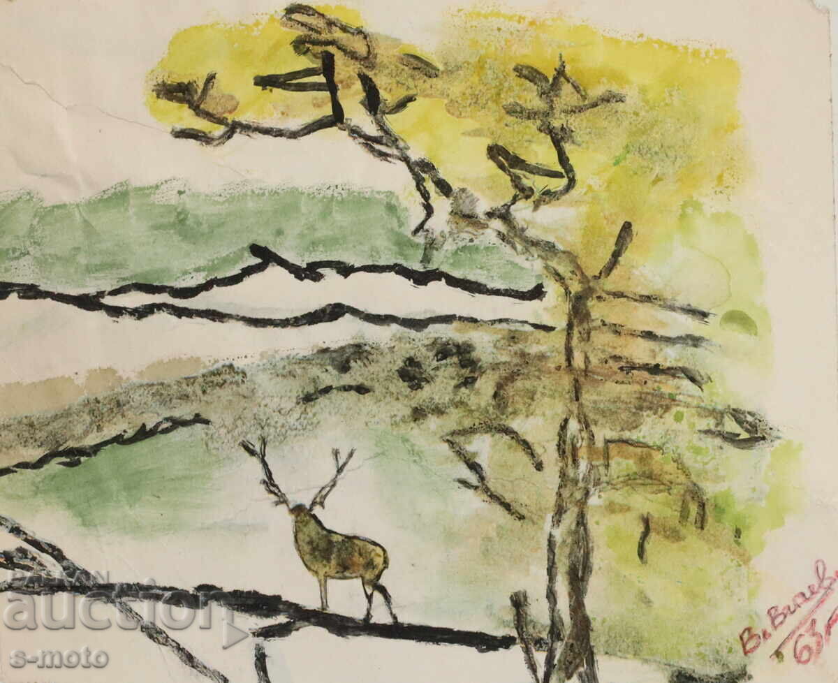 Владимир Вичев акварел пейзаж 1963г. Владимир Вичев акварел пейзаж 1963г.