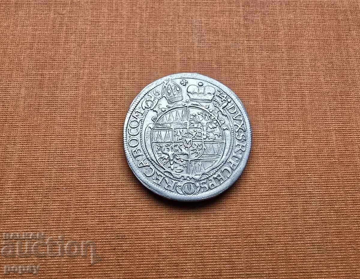 Charles II. of Liechtenstein, 6 Kreuzer 1674 с цена 120.00 лв. | € 61.36