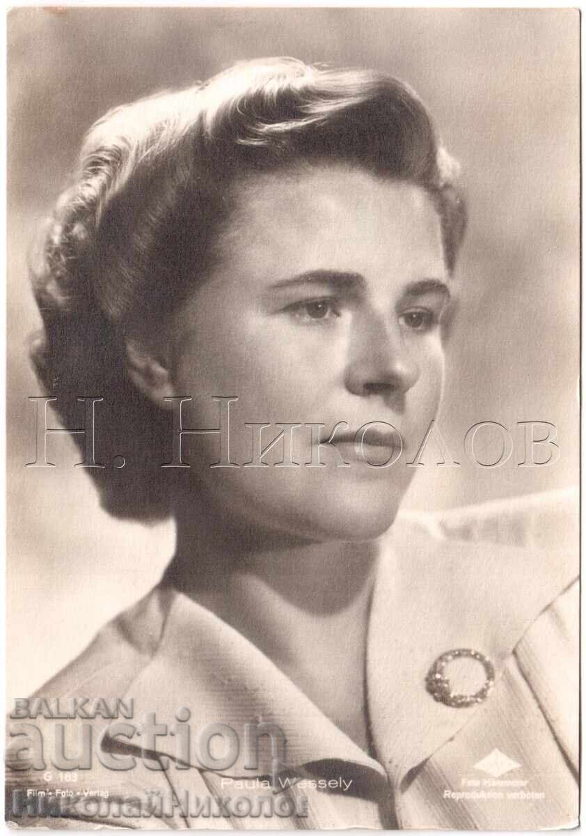 OLD MOVIE CARD ACTRESS PAULA VESELI D713