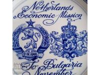 Μοναδικό πιάτο. Πορσελάνη Delft