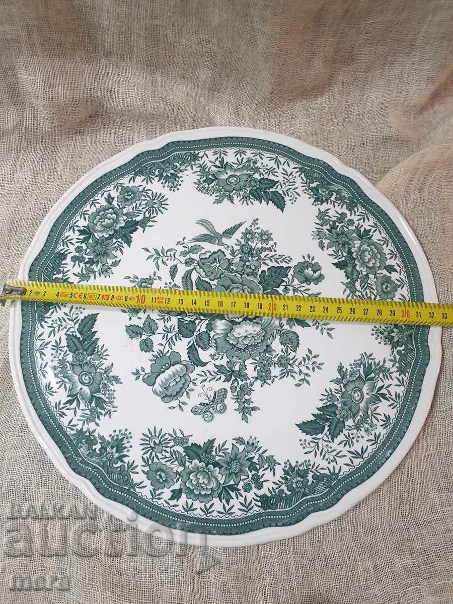 Auction Large porcelain platter, tray Villeroy & Boch Fasan Green Auction Large porcelain platter, tray Villeroy & Boch Fasan Green