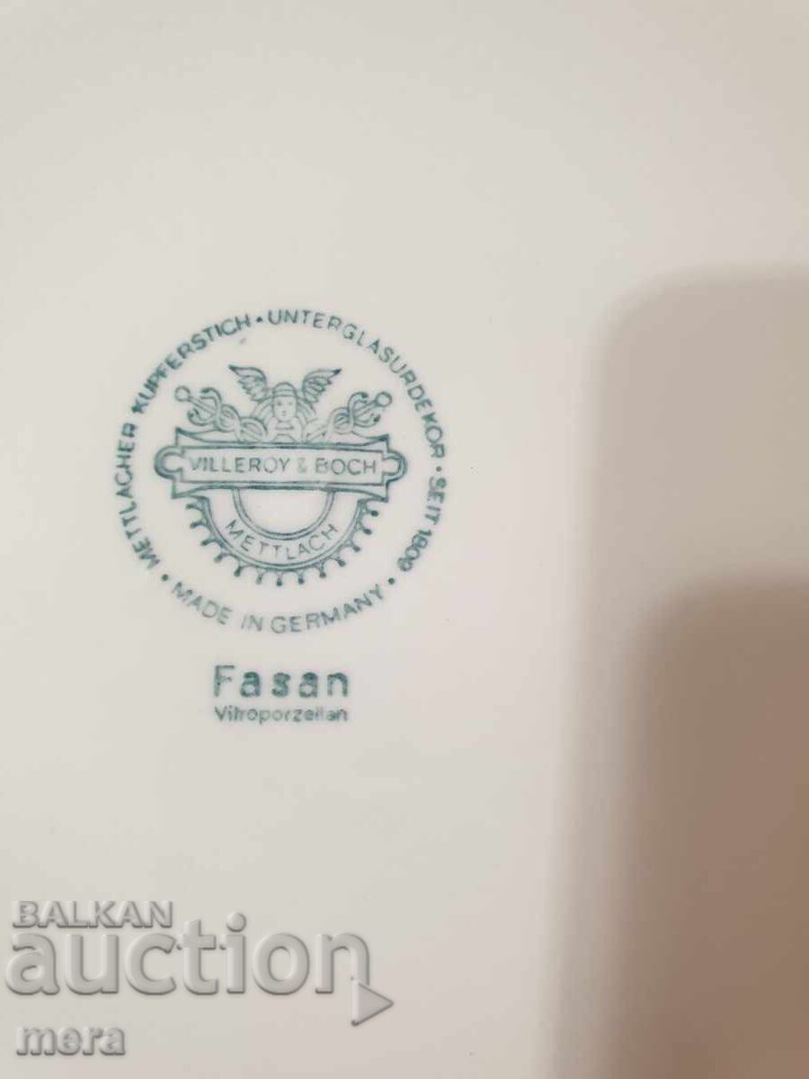 Delivery of Large porcelain platter, tray Villeroy & Boch Fasan Green Delivery of Large porcelain platter, tray Villeroy & Boch Fasan Green