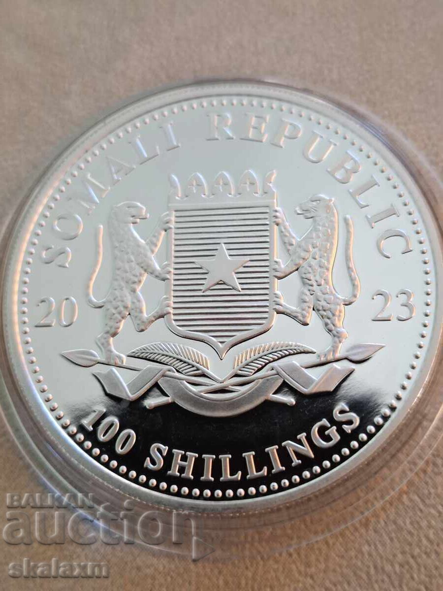 Ασήμι 1 oz. Σομαλικός Ελέφαντας 2023 με τιμή 125.00 BGN | € 63.91 Ασήμι 1 oz. Σομαλικός Ελέφαντας 2023 με τιμή 125.00 BGN | € 63.91