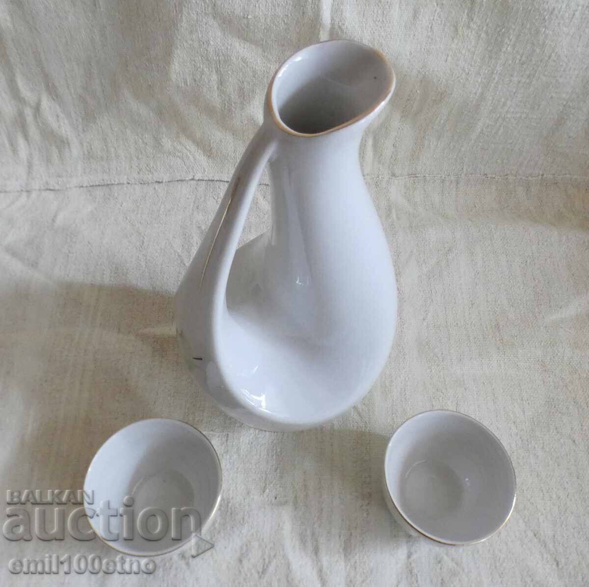 Σετ Καράφα με σχήμα στυλιζαρισμένου πουλιού συν 2 ποτήρια Ίσιδα - 5