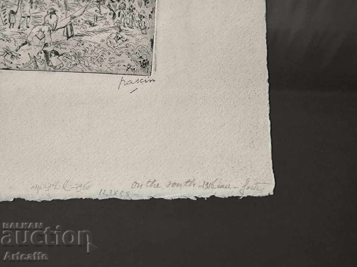 Livrarea Zhul Paskin - grafică originală, gravură, 1916