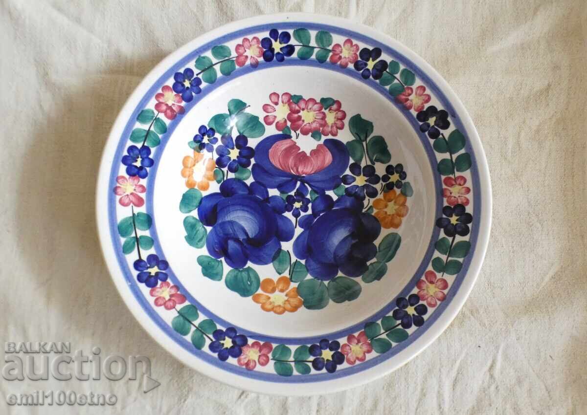 Placă de perete din porțelan pictat manual Polonia