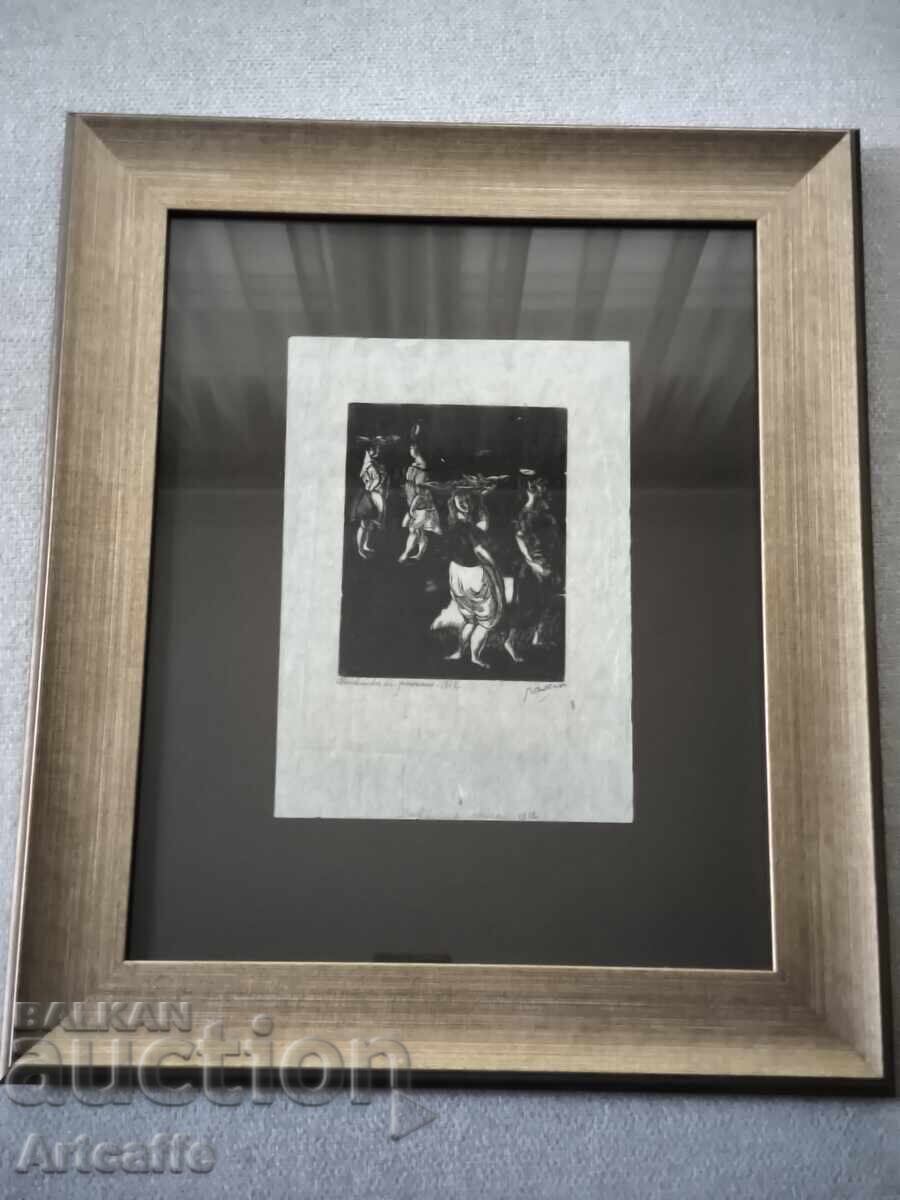 Jul Pascin - original graphic woodcut, 1912 Jul Pascin - original graphic woodcut, 1912