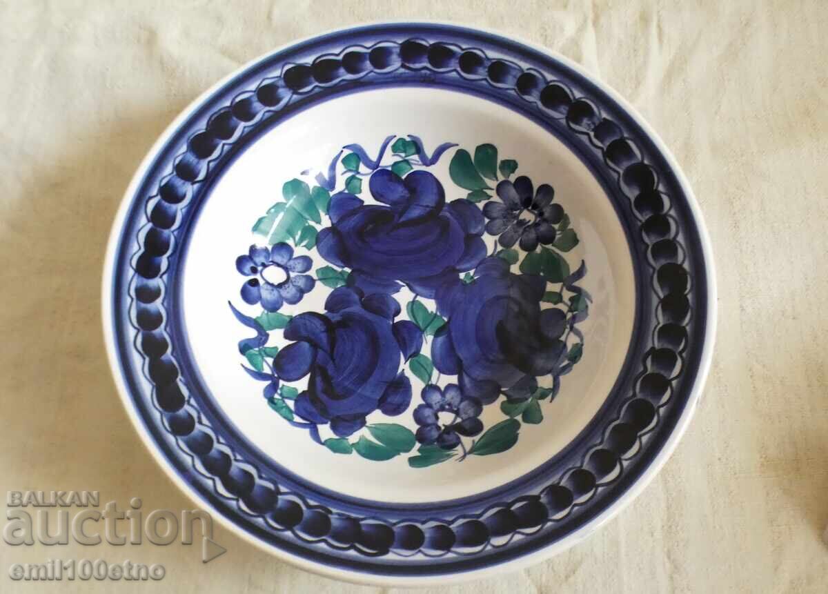 Placă de perete din porțelan pictat manual Polonia