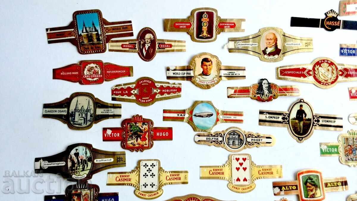 Παρτίδα παλιών δαχτυλιδιών ετικετών πούρων με τιμή 55.00 BGN | € 28.12