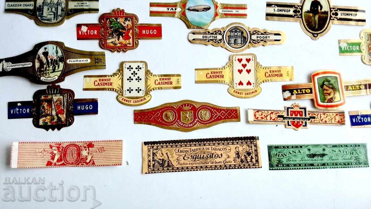 Δημοπρασία Παρτίδα παλιών δαχτυλιδιών ετικετών πούρων