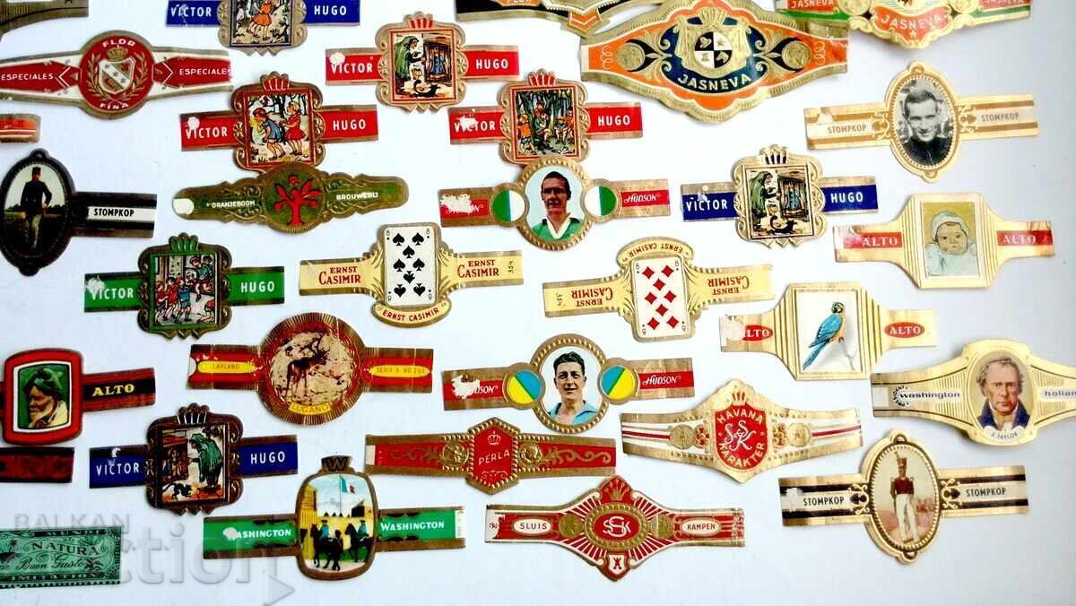 Παράδοση Παρτίδα παλιών δαχτυλιδιών ετικετών πούρων