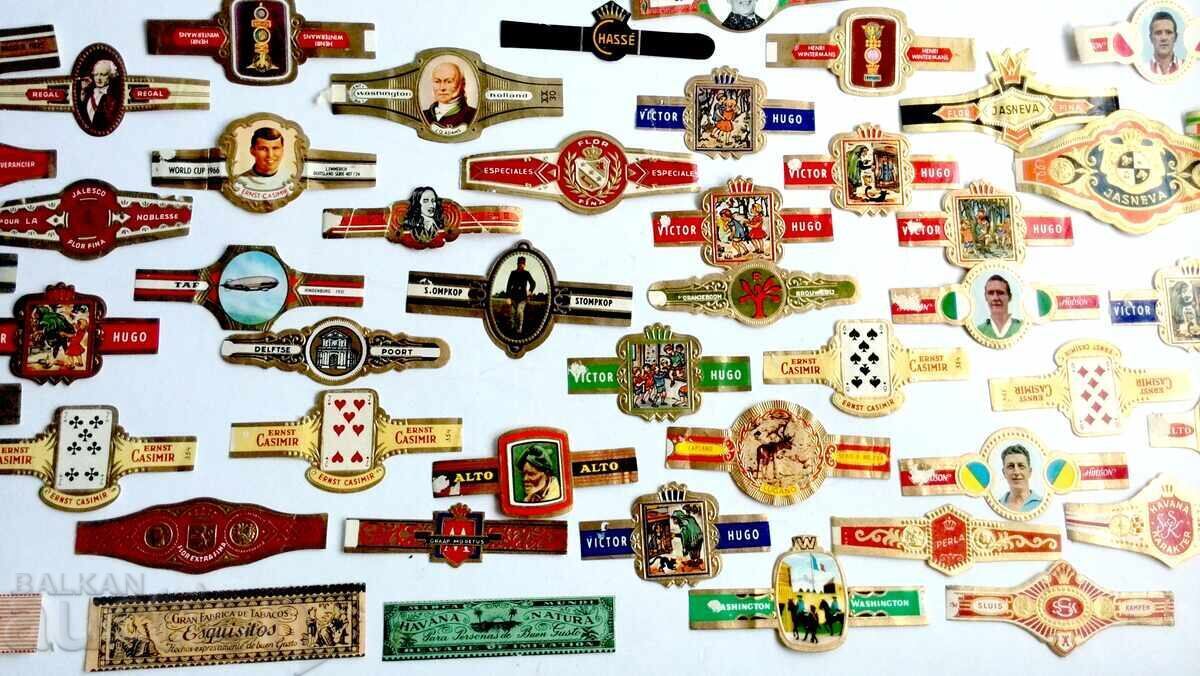 Παρτίδα παλιών δαχτυλιδιών ετικετών πούρων