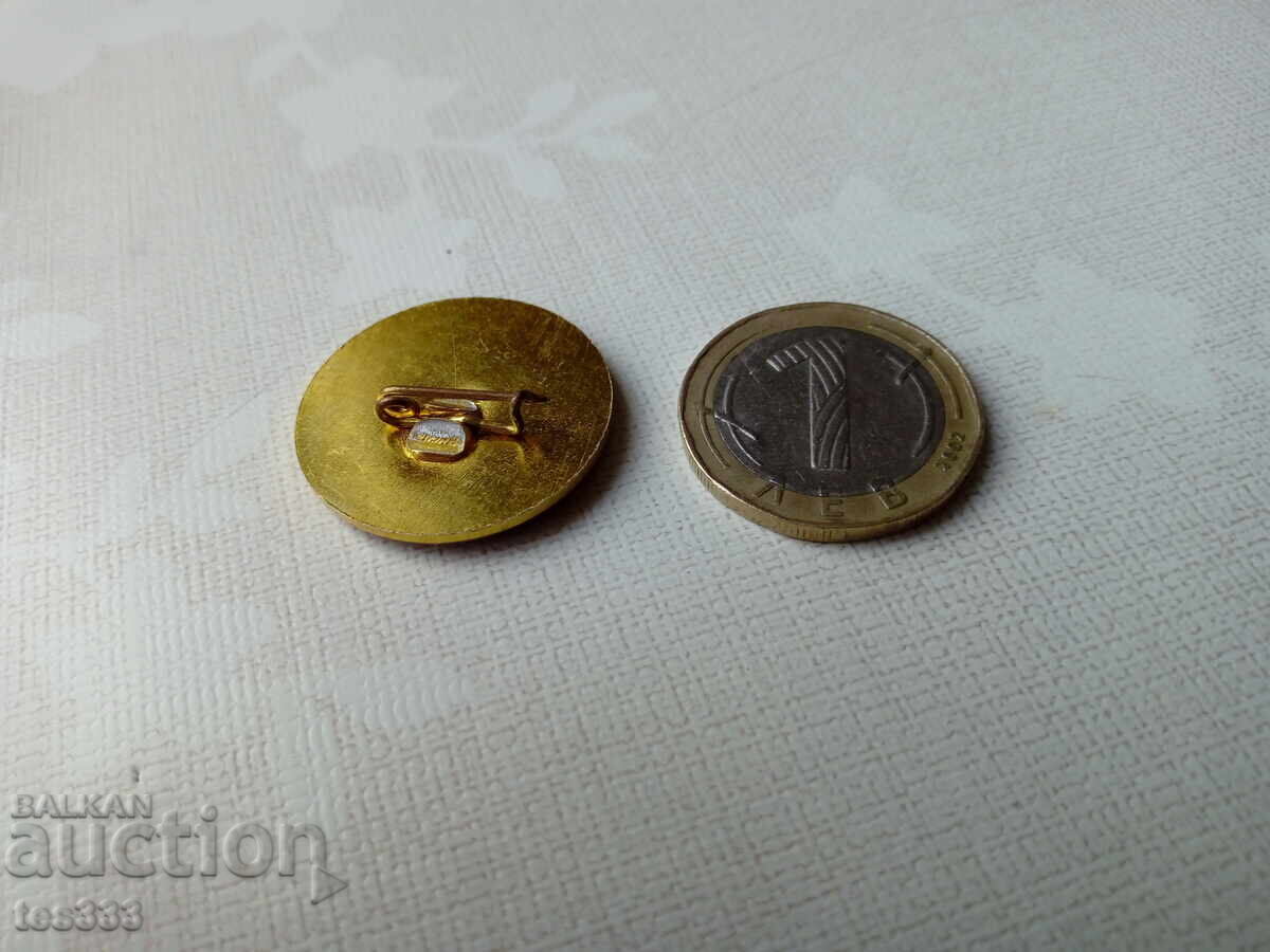 Insigna BAN IBIRRO Akad K Bratanov Sofia 50 ani - 6