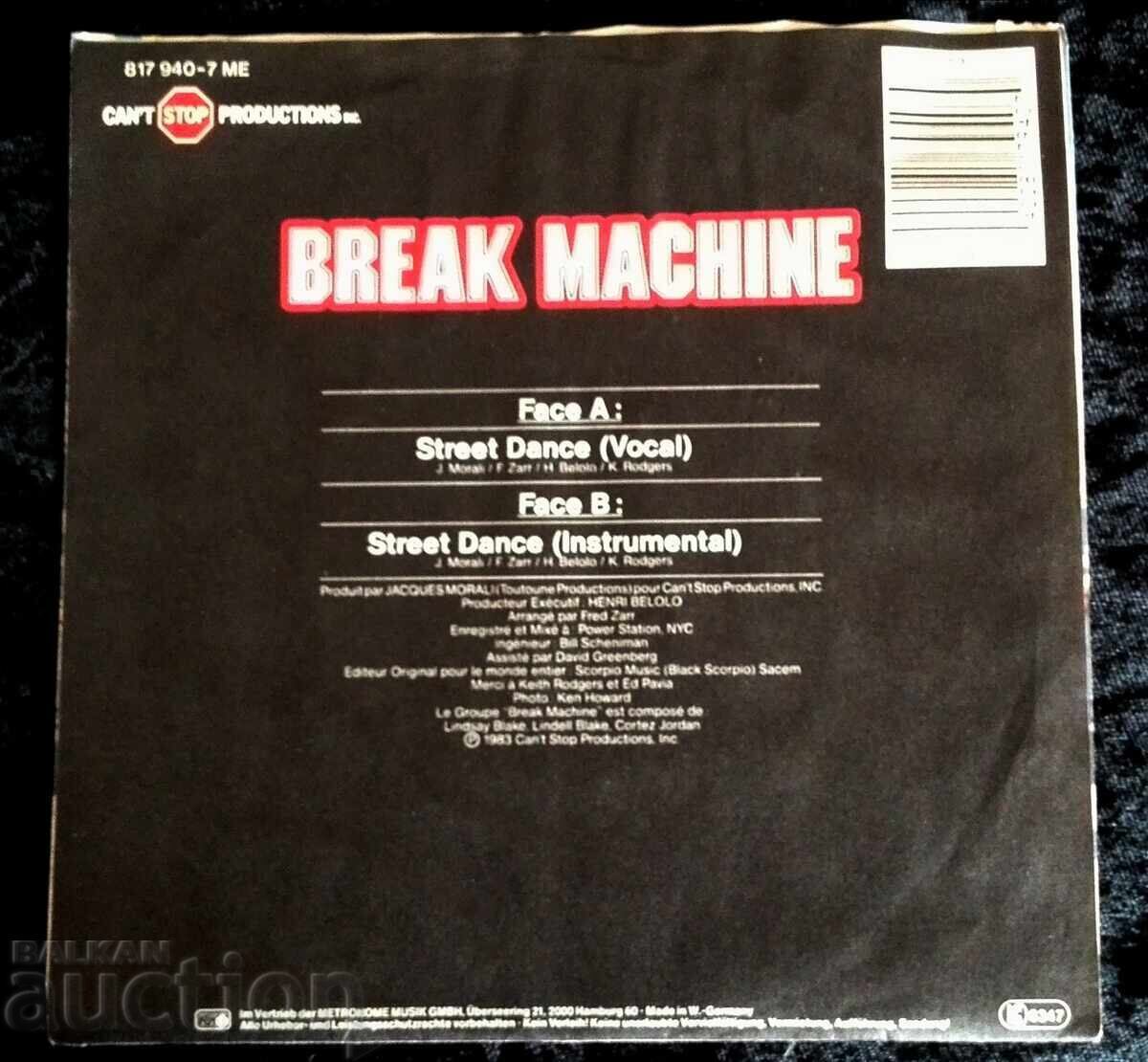 Break Machine - Street Dance - Винилова плоча 7" с цена 17.00 лв. | € 8.69 Break Machine - Street Dance - Винилова плоча 7" с цена 17.00 лв. | € 8.69