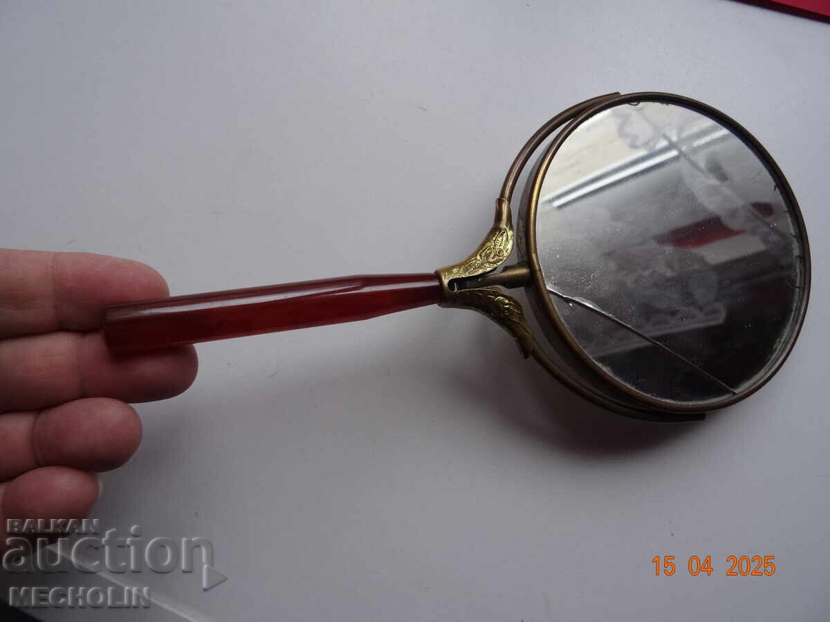 АНТИЧНО ОГЛЕДАЛЦЕ С КЕХЛИБАР И ПОЗЛАТА - 5 АНТИЧНО ОГЛЕДАЛЦЕ С КЕХЛИБАР И ПОЗЛАТА - 5