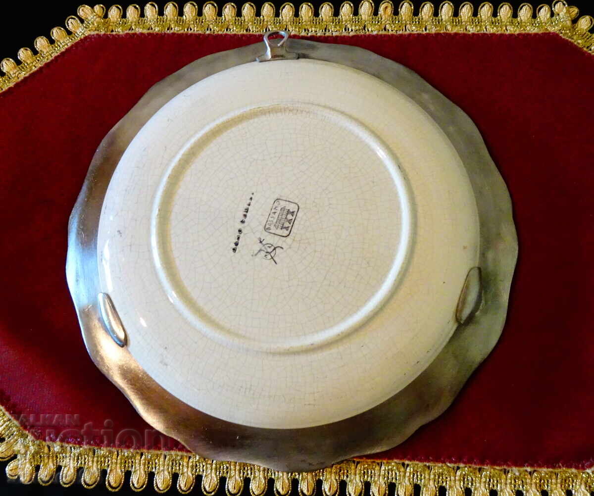 Παράδοση Βασάνο πορσελάνινο πιάτο, πίνακας με πλαίσιο από κασσίτερο Παράδοση Βασάνο πορσελάνινο πιάτο, πίνακας με πλαίσιο από κασσίτερο