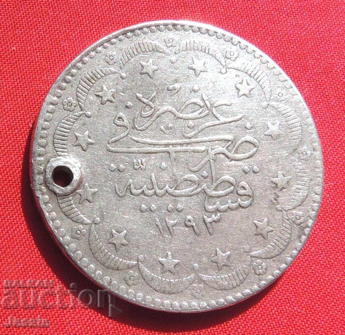 20 Kurush Ottoman Empire AH 1293/2 20 Kurush Ottoman Empire AH 1293/2