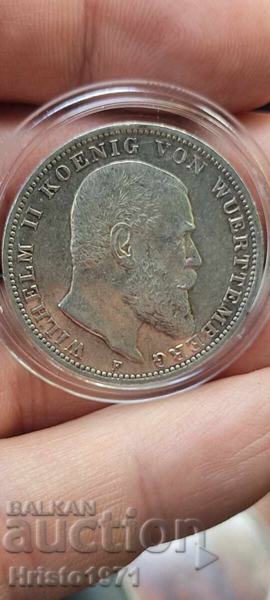 3 Stamps 1909 Württemberg