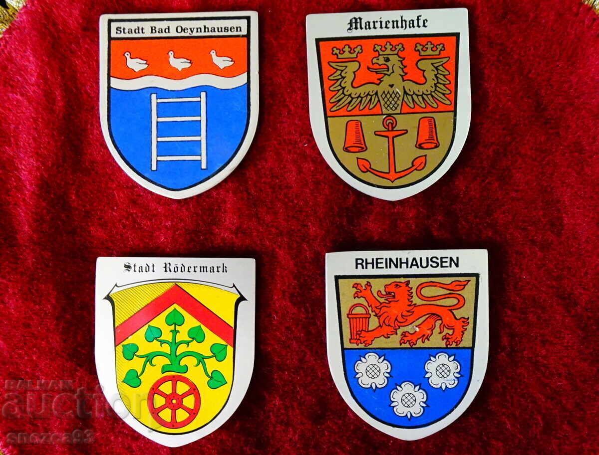 Livrarea Embleme germane din duraluminiu, 4 bucăți Livrarea Embleme germane din duraluminiu, 4 bucăți