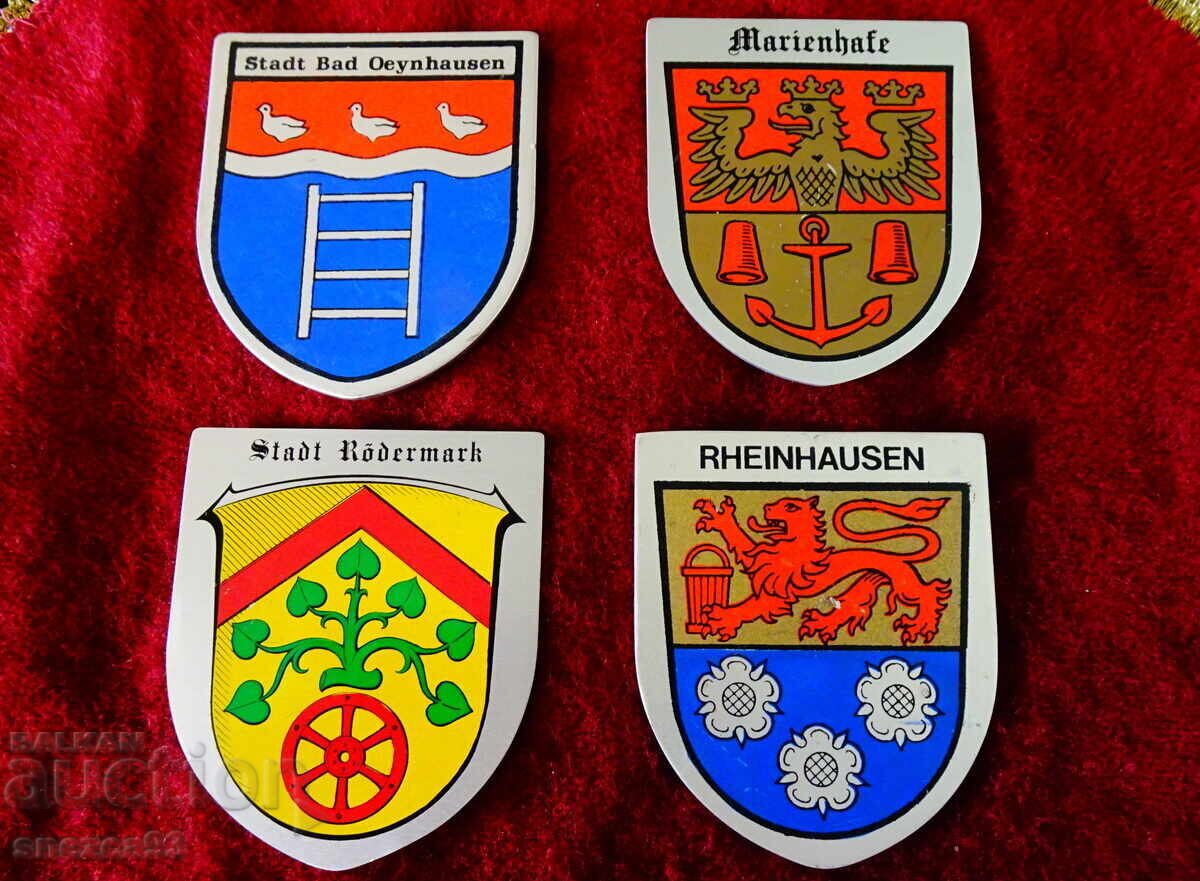 Embleme germane din duraluminiu, 4 bucăți Embleme germane din duraluminiu, 4 bucăți
