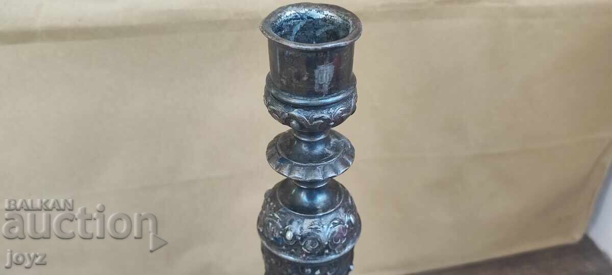 Antique Silver-plated Candlestick WMF - 5 Antique Silver-plated Candlestick WMF - 5