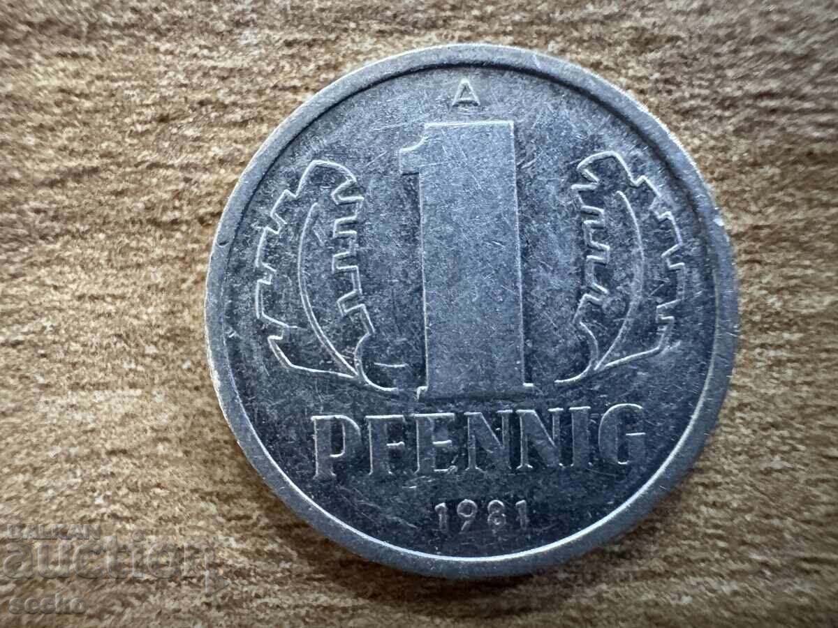GDR - 1 Pfennig (1981) GDR - 1 Pfennig (1981)