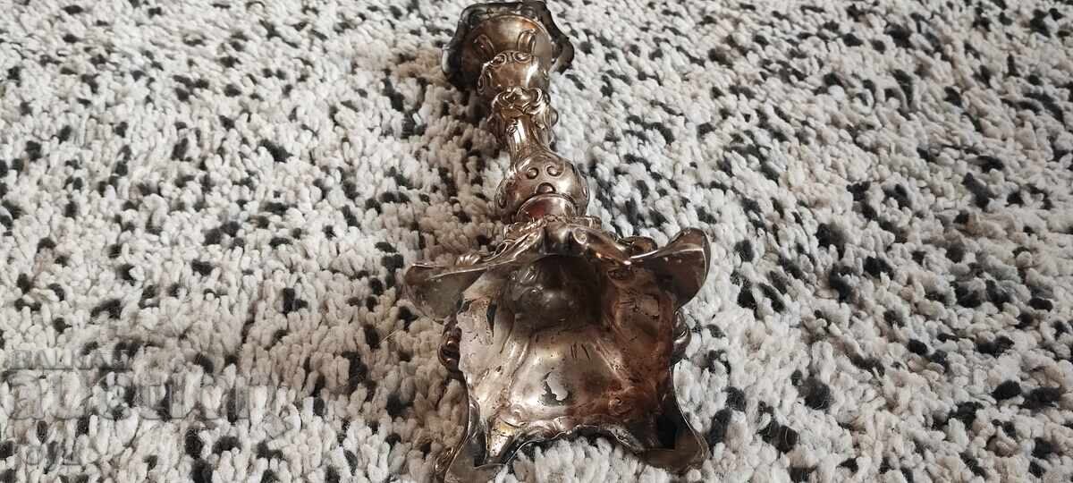 СТАРИНЕН СВЕЩНИК АРТ ДЕКО ВИСОК 23 см  СРЕБРО СТЕРЛИНГ 925 - 6