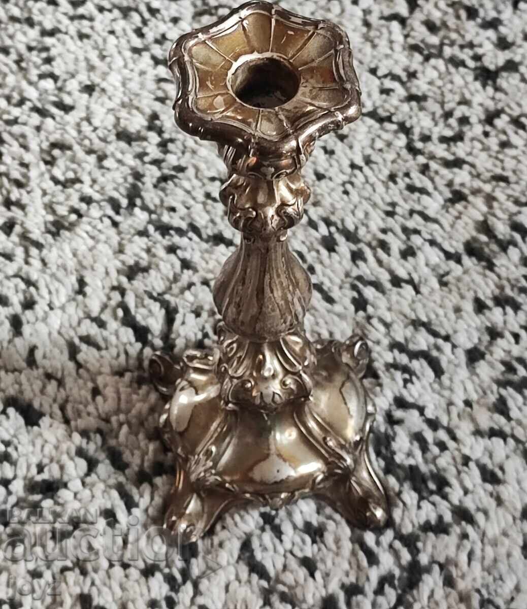 Antique Art Deco Candlestick 23 cm High Sterling Silver 925 - 7