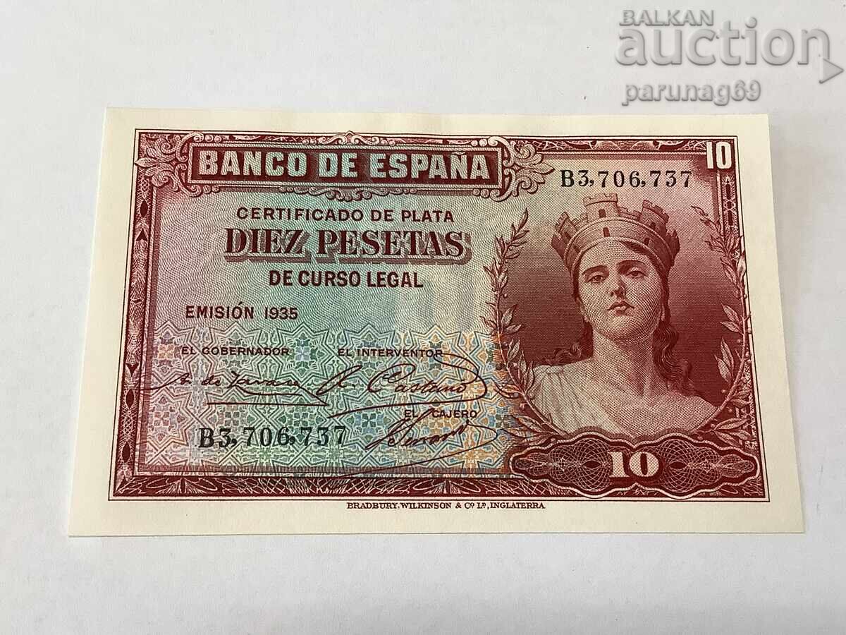 Ισπανία 10 πεσέτες 1935 UNC Ισπανία 10 πεσέτες 1935 UNC