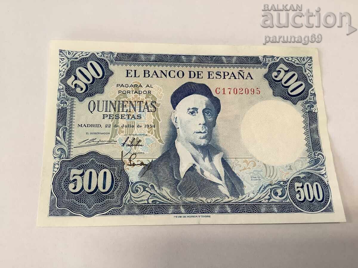 Испания 500 песети 1954 година