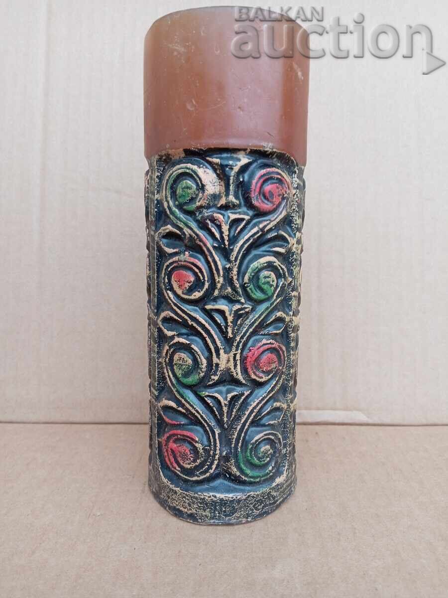 Livrarea Lumânare veche, mare, cu relief, 1300 ani Bulgaria, anii '80 Livrarea Lumânare veche, mare, cu relief, 1300 ani Bulgaria, anii '80