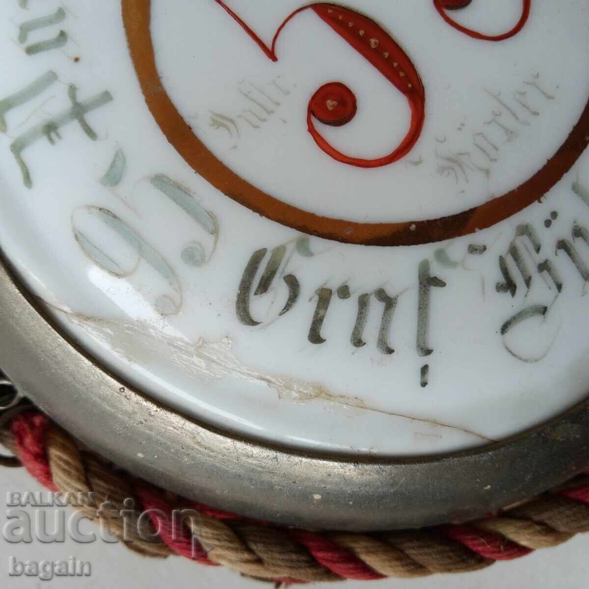 Auction Officer's canteen with the Bulgarian tricolor Auction Officer's canteen with the Bulgarian tricolor