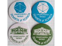 18907 Значка - Национален музей Земята и хората ЛОТ 4 бр.