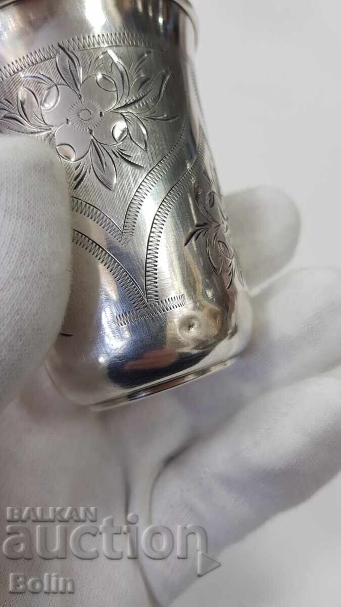 Όμορφο ασημένιο ρωσικό τσαρικό φλιτζάνι 84 pr. 1869 - 7