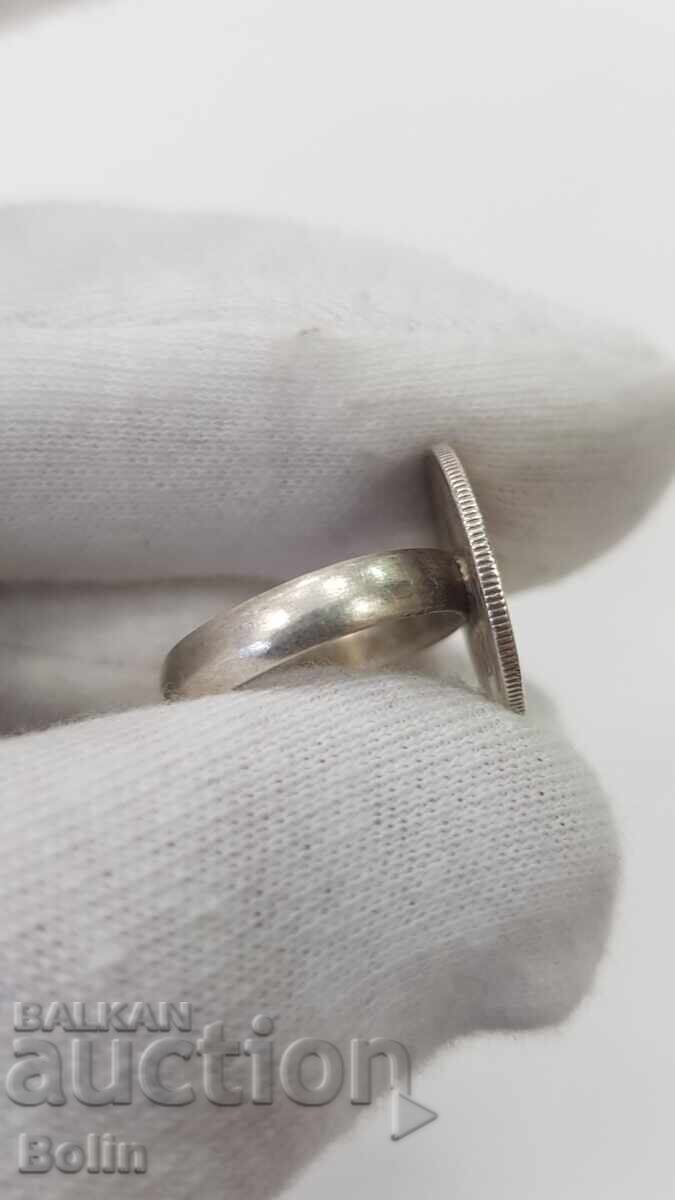 Interesting silver ring coin of Ferdinand I 50 stotinki - 5 Interesting silver ring coin of Ferdinand I 50 stotinki - 5