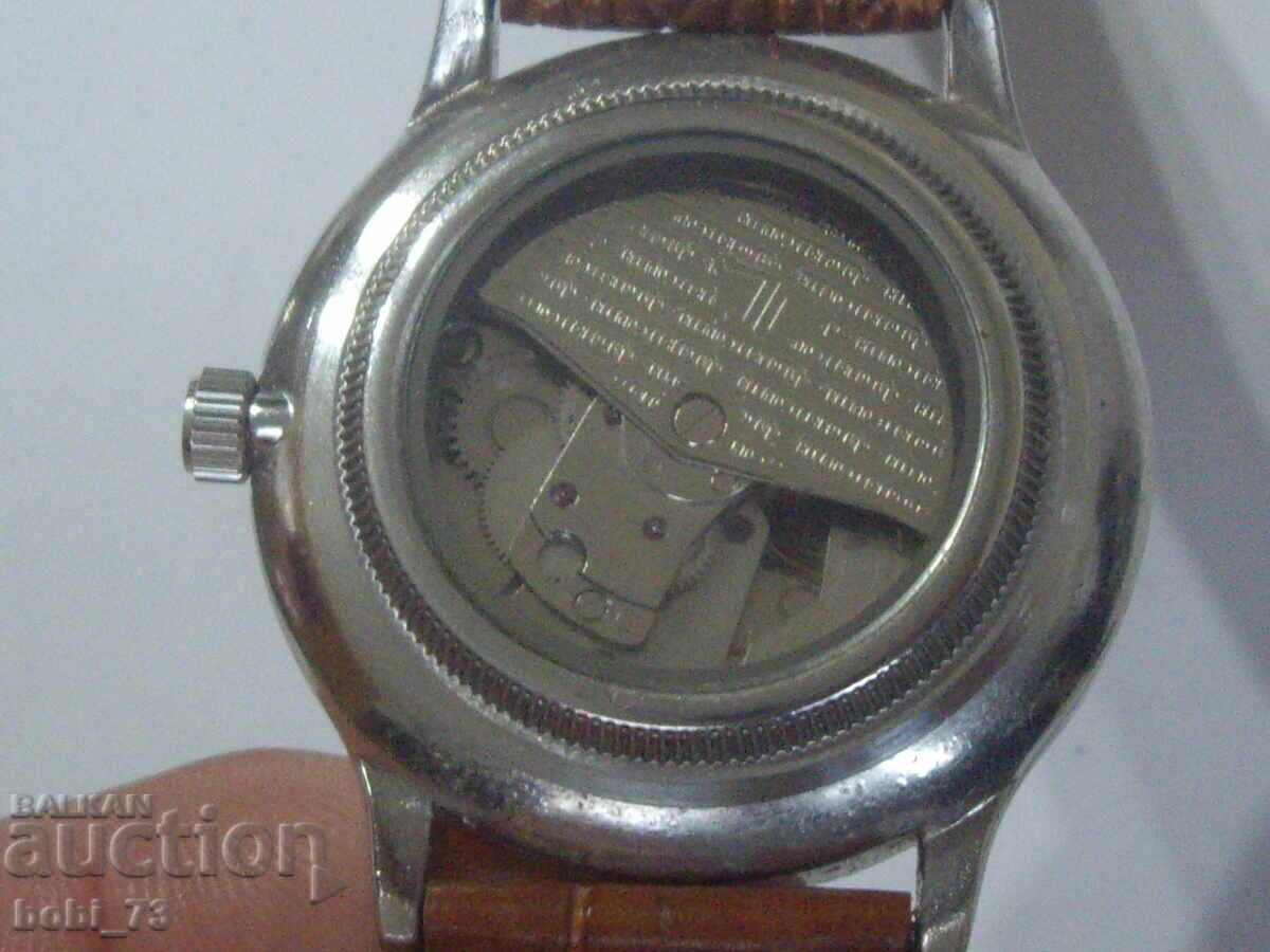 Стар ръчен мъжки часовник швейцарски автоматик. - 5