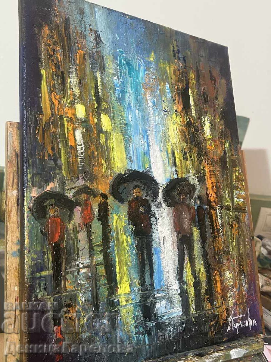 Denitsa Garelova Oil Painting 30/40 "City Impression" - 5 Denitsa Garelova Oil Painting 30/40 "City Impression" - 5