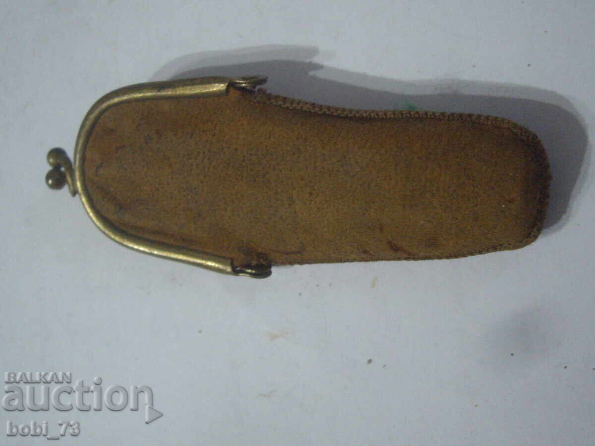 Μικρό παλιό μαχαίρι σε αυθεντική δερμάτινη θήκη - 6