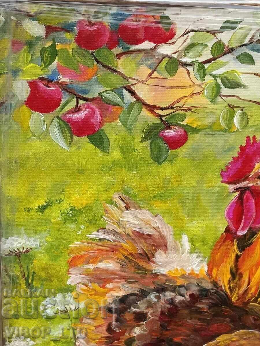 PETLYOVO KINGDOM / oil painting / 37/47 / canvas / frame / signed with price € 127.00 | 248.39 BGN