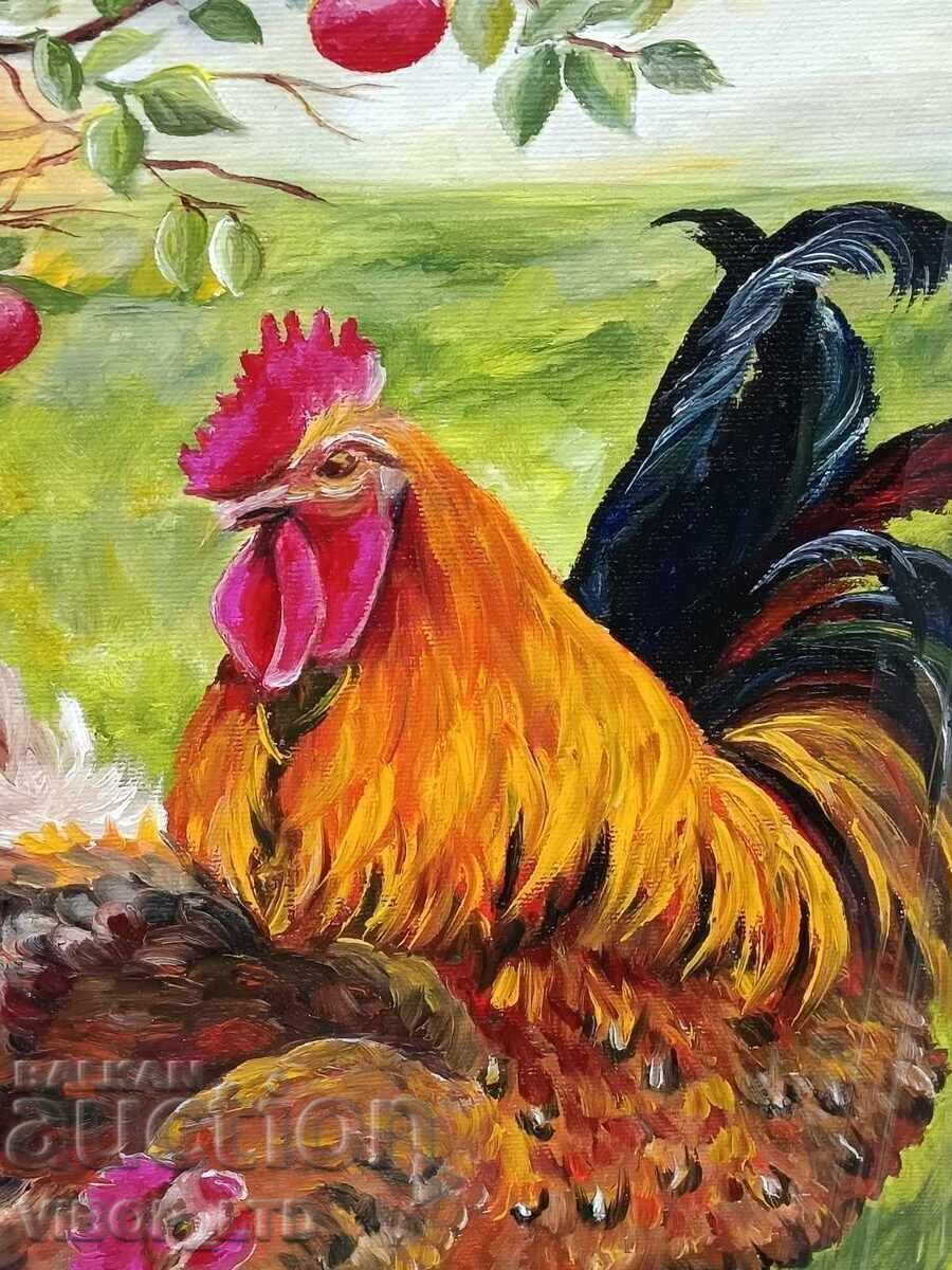 PETLYOVO KINGDOM, oil painting 37/47/canvas/frame/signed - 7 PETLYOVO KINGDOM, oil painting 37/47/canvas/frame/signed - 7