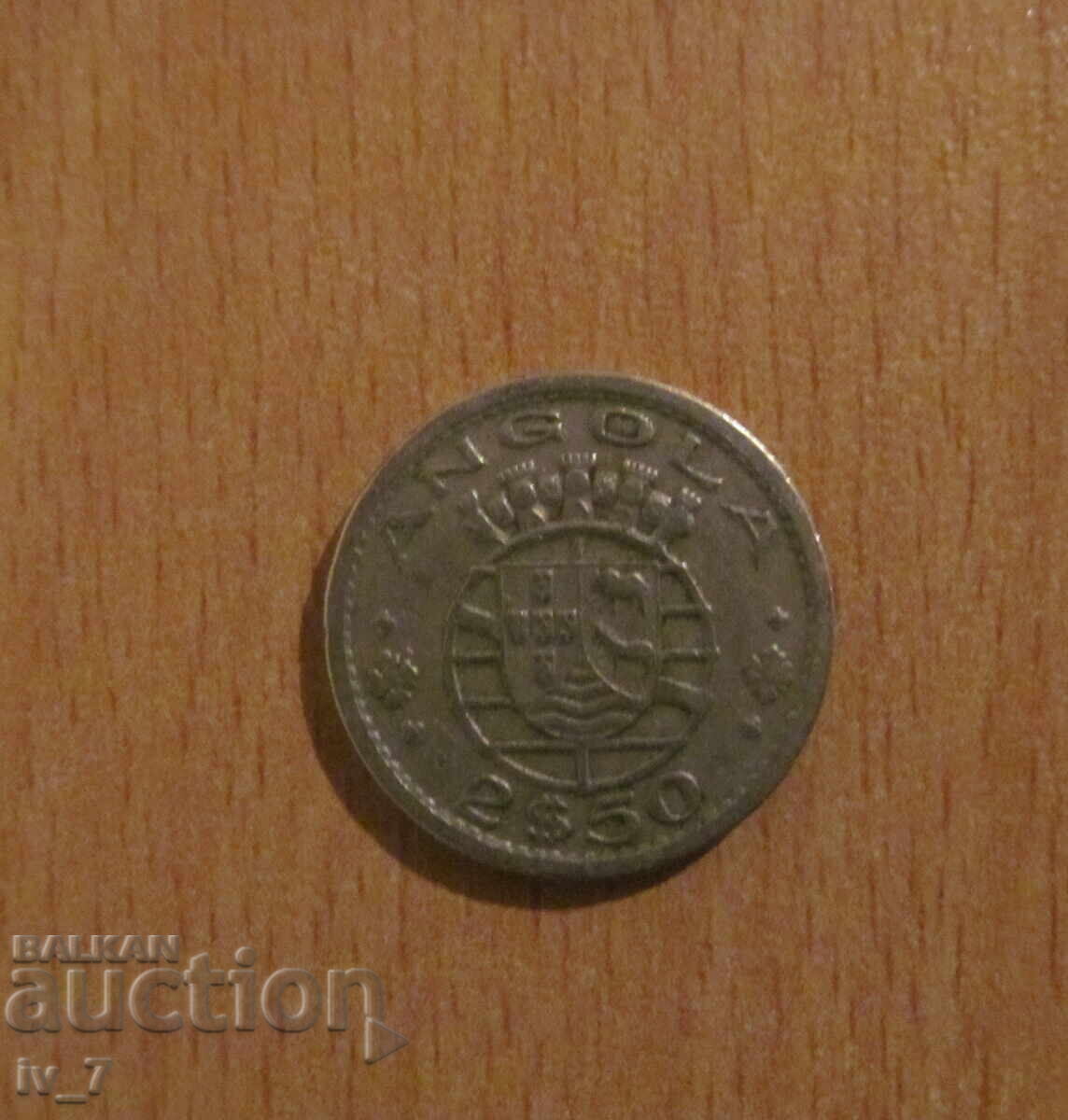 2.5 ESCUDOS 1956 Angola - Portuguese Colonial Empire with price 5.99 BGN | € 3.06 2.5 ESCUDOS 1956 Angola - Portuguese Colonial Empire with price 5.99 BGN | € 3.06