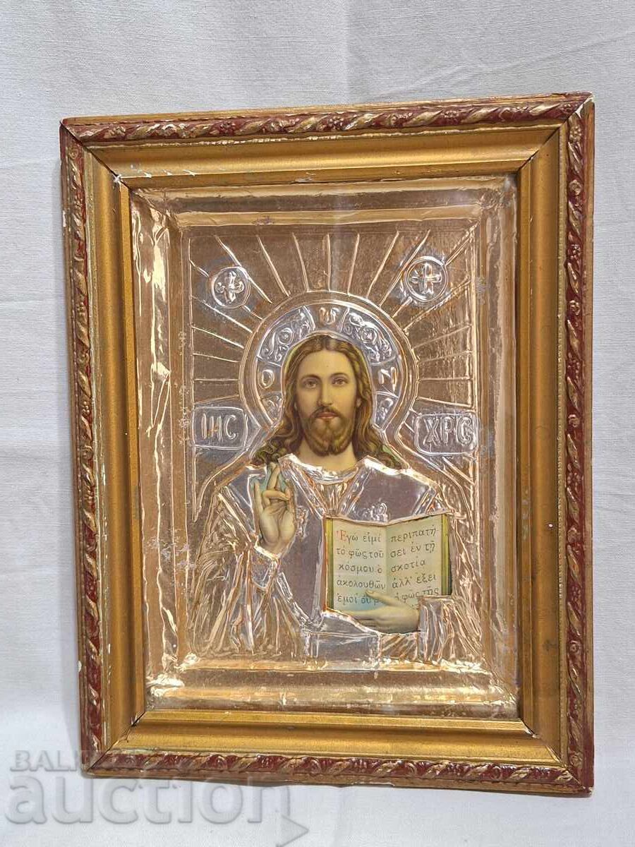 Стара икона в рамка и стъкло