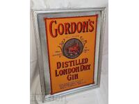 Tablou oglindă publicitar vechi -- Gordon's Gin