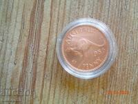 1 пени монета -1958 Австралия -отлична