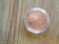 1 пени монета -1958 Австралия -отлична