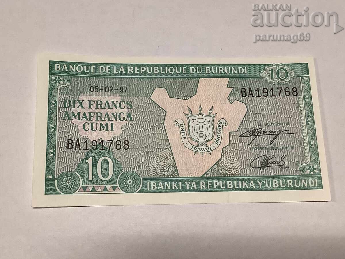Burundi 10 Francs 1997 UNC Burundi 10 Francs 1997 UNC