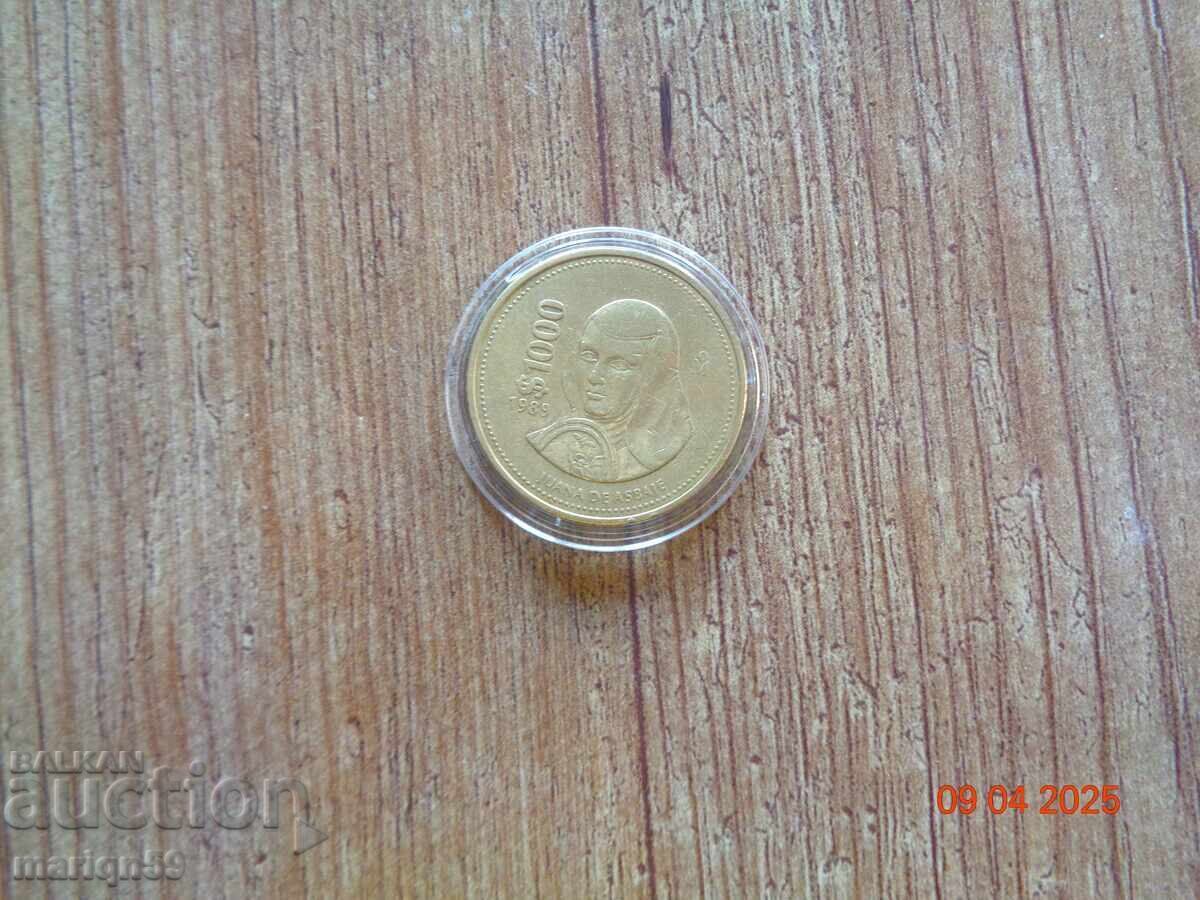 1000 pesos mexican 1989 - monedă mare 1000 pesos mexican 1989 - monedă mare
