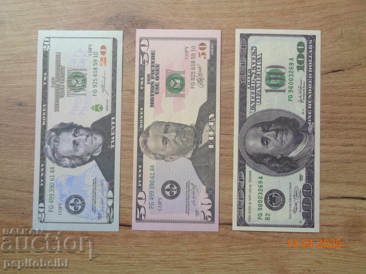 Παρτίδα ΗΠΑ χαρτονομίσματα είναι αντίγραφα από το τυπογραφείο με τιμή 9.99 BGN | € 5.11 Παρτίδα ΗΠΑ χαρτονομίσματα είναι αντίγραφα από το τυπογραφείο με τιμή 9.99 BGN | € 5.11