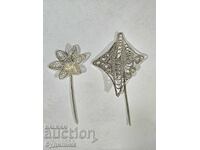 2 Broșe de argint. Lansez peste 100 de licitații. Vedeți