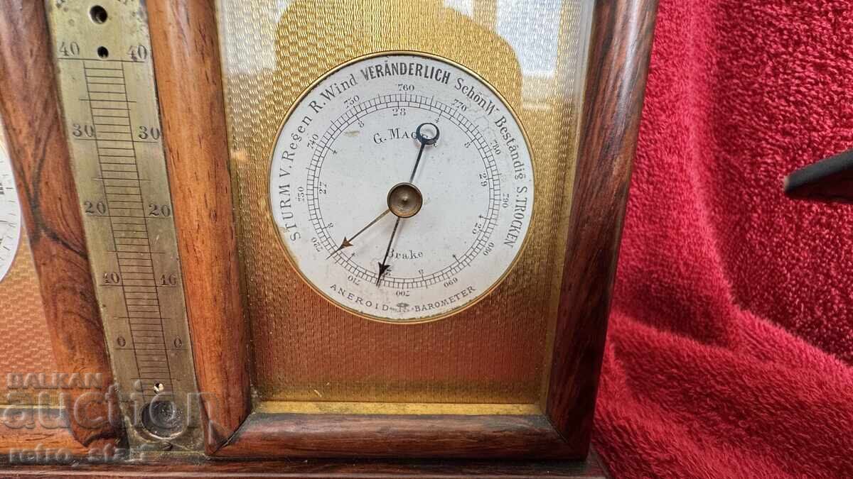 Αντίκα Γαλλικό ρολόι με βαρόμετρο, G. Mager με τιμή 165.00 BGN | € 84.36 Αντίκα Γαλλικό ρολόι με βαρόμετρο, G. Mager με τιμή 165.00 BGN | € 84.36